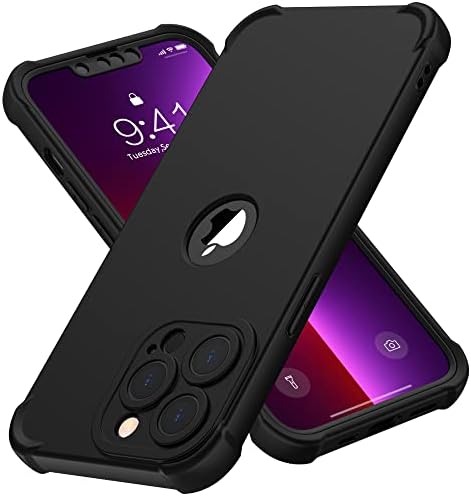 ORETECH for iPhone 13 Pro Max Case, with [2 x Screen Protectors] [10 Ft Military Grade Drop Test] [Camera Protection] 360° Shockproof Slim Thin Phone Case iPhone 13 Pro Max Cover 6.7'' - Black