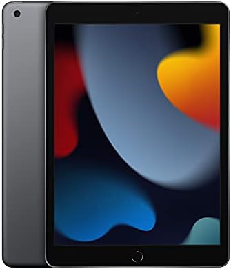 Apple iPad (9th Generation): with A13 Bionic chip, 10.2-inch Retina Display, 256GB, Wi-Fi, 12MP front/8MP Back Camera, Touch ID, All-Day Battery Life – Space Gray