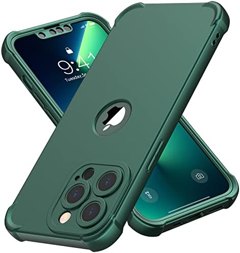ORETECH for iPhone 13 Pro Max Case, with [2 x Screen Protectors] [10 Ft Military Grade Drop Test] [Camera Protection] 360° Shockproof Slim Thin Phone Case iPhone 13 Pro Max Cover 6.7'' - Green